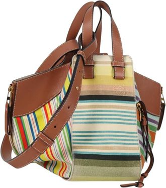 Loewe Hammock Bag Printed Canvas Multicolour Canvas Handbag (Pre-Owned)