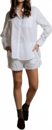 perfectwhitetee Avalon Poplin Shirt In White