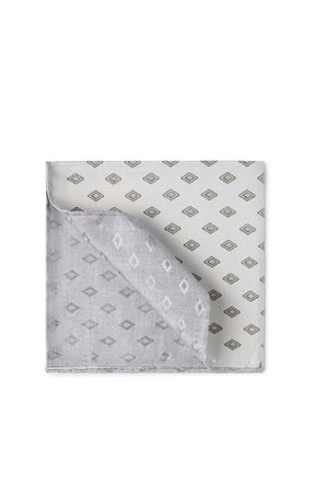 Brunello Cucinelli Silk pocket square with pattern in Panama at Nordstrom