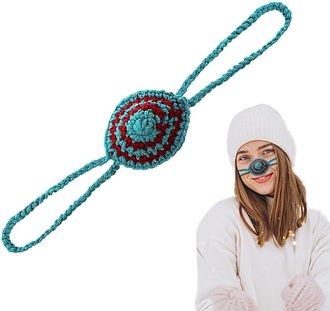 Generic Crochet Nose Warmer, Hand Knitted Soft Nose Cover, Christmas Pattern Knitted Nose Protector, Breathable Cozy Nose Cover, Dust Anti Pollen Nose Mitten 
