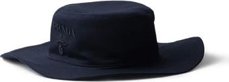 Prada Cappello bucket a tesa larga - Blu