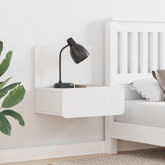 vidaXL vidaXL Comodino Bianco 44 x 32.5 x 40 cm Legno di pino massello