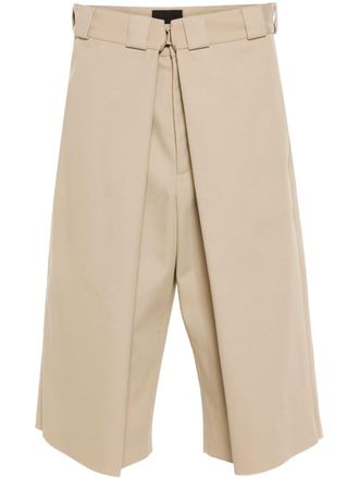 Givenchy Extra brede canvas chino bermuda shorts - Beige
