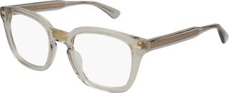 Gucci Glasses, unisex, Gray, Size: 50 MM Stylish Eyeglasses in Black