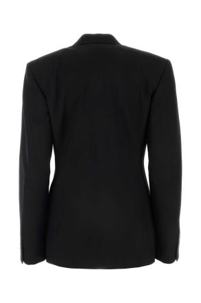 Balenciaga Womens Black Wool Blazer Exterior: Lining: Cotton Giacche E Gilet