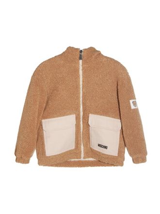 Moschino Logo-Detailed Polyester Jacket - Brown