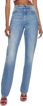 Pinko Stijlvolle Straight Jeans - Dames - Regular Fit Jeans - Blauw - W28 - Denim - Jeans