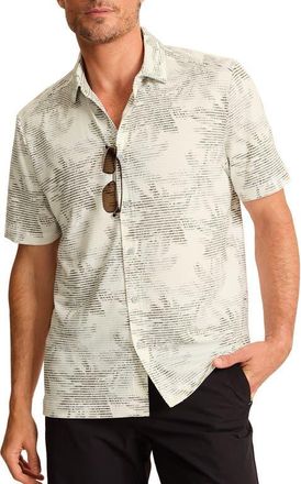 Tommy Bahama Costa Wave Palm Rays Camp Shirt in Coconut at Nordstrom, Size Xxx-Large