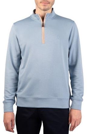Tailorbyrd Ottoman Rib Quarter Zip Sweater in Cornflower Blue at Nordstrom Rack, Size X-Large