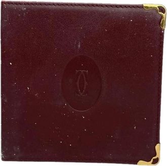 Cartier Pre-owned Vintage Card Holder - Dames - Vintage Accessoires - Rood - ONE Size - Leer - Vintage