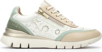Pikolinos Off White Dames Sneaker - Dames - Sneakers - Veelkleurig - 35 EU - Leer - Schoenen