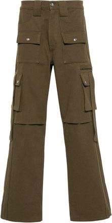Rhude straight-leg cargo pants - men - Polyester/Cotton/Cotton - M - Green