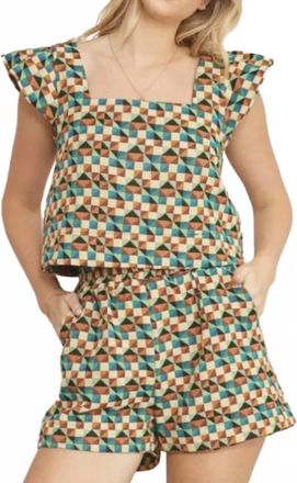 Entro Geometric Print Set In Multi