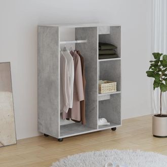 Berkfield Home Wardrobe Concrete Grey 80x40x110 cm Engineered Wood | Size: 80 x 40 x 110 cm
