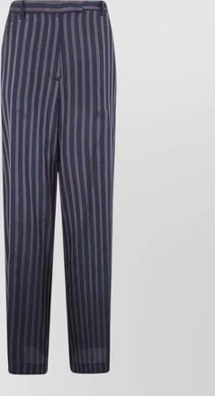 Dries Van Noten penn trousers striped pattern belt loops pockets