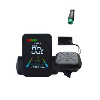OEM Veloc&iacute;metro Con Pantalla Lcd Nfc Y Animaci&oacute;n A Color Para Bicicleta El&eacute;ctrica F3, 24v/36v/48v/60v, Uart, Para Patinete El&eacute;ctrico, Nfc, 5 Pines