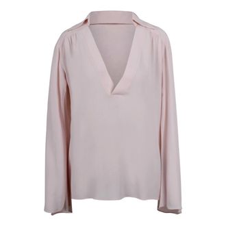 Federica Tosi Blouses, female, Pink, Size: M V-neck Blouse