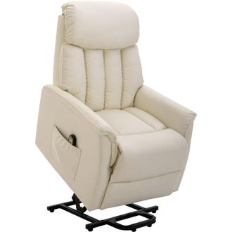 HOMCOM Homcom - sill&oacute;n levanta personas silla de relax elevador con reposapi&eacute;s mando a distancia reclinaci&oacute;n el&eacute;ctrica bolsillo lateral carga 150kg