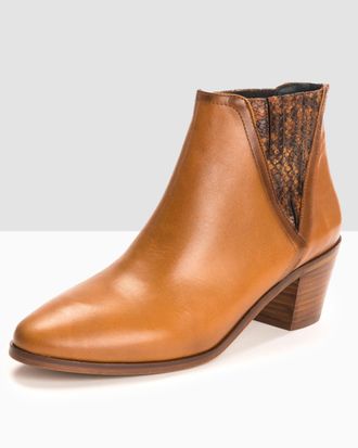 Kanna Womens Sara Boot in Tan Leather - Size UK 7