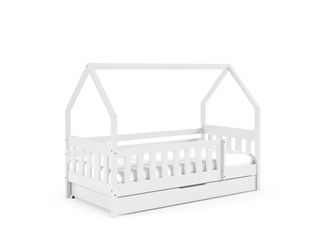 AKL FURNITURE Cama infantil pino blanco 80x190