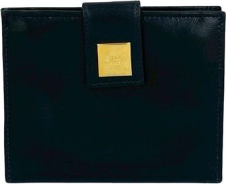 Celine Navy Leather Wallet (Bi-Fold) (Pre-Owned)