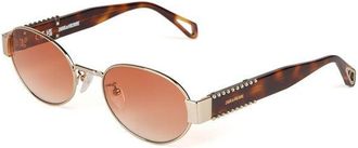 Zadig&Voltaire Unisex Sunglasses Shiny Light Gold Stainless Steel Eyewear