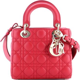 Dior My ABCDior Lady Dior Bag Cannage Quilt Lambskin crossbody bag - Rood