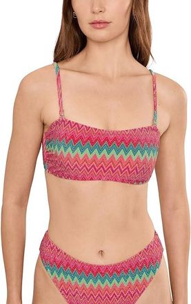 Beach Riot Kelsey Top Womens Swimwear Strawberry Ice Chevron : LG, Nylon/Spandex