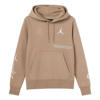 Nike Jordan Air Jordan x CLOT Crossover Logo Printing Sports Pullover Asia Edition Brown AR8396-213