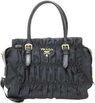 Prada Pre-owned Handbags, female, Black, Size: ONE SIZE Pre-owned Nylon prada-bags