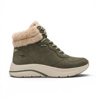 Tamaris Tamaris dames groene warme winterwaterdichte veterlaarzen - 26278-45