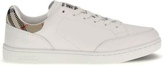 Burberry Witte Kalfskin Bos Taurus Lage Sneakers