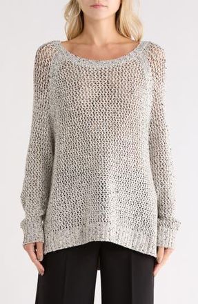 Matty M Raglan Sleeve Open Knit Sweater in Ivory at Nordstrom Rack, Size X-Small