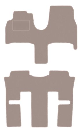 OEM Alfombrillas De Terciopelo Beige Para Fiat Ulysse Ii 7 Plazas (2002-2010)