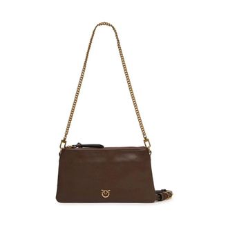 Pinko Shoulder Bags, female, Brown, Size: ONE SIZE Mini Double Bag