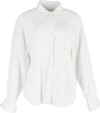 Frankie Shop Button-Down Shirt in White Cotton