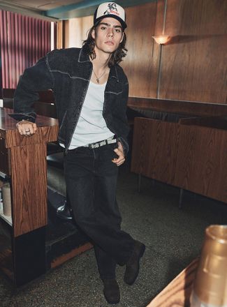 Djab Mens Black wash 5-pocket jean Wynwood fit - Relaxed