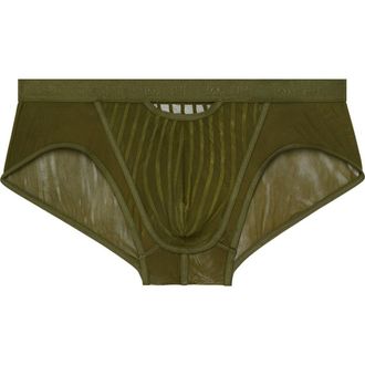 HOM WOH Personal Allure Mini Briefs in Olive at Nordstrom, Size Medium