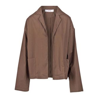 Jucca Blazers, female, Brown, Size: XS Cropped Cotton Jacket