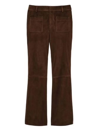 BA&SH Mossi patch-pocket trousers - women - Goat Skin - 34 - Brown