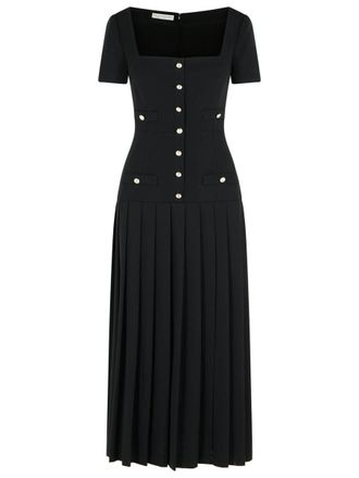 Alessandra Rich Black Virgin Wool Dress