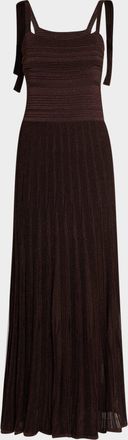 Zimmermann Lucky Metallic Tie Dress