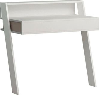 Dmora Dmora - Escritorio Imperatori, Escritorio Multiusos, Mesa De Oficina Para Pc, El Plan De Trabajo, 94x50 H91 Cm, Blanco