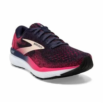 Brooks Women Ghost 16 120407 Wide Running Shoes In 422 Navy/raspberry