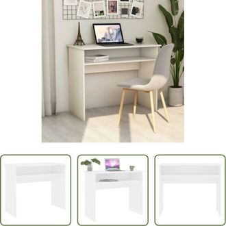 vidaXL Scrivania per bambini - Scrivania Bianca 90x50x74 cm in Legno Multistrato