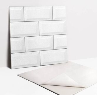 Tulup Pannelli da Parete Autoadesivi - Decorativi - Parete Piastrelle - 9 Pezzi Piastrelle - 9x30x30 cm - Mattoni Moderni