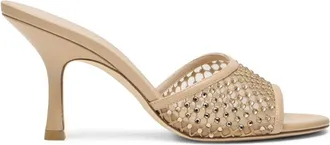 Stuart Weitzman Schoenen, Dames, Roze, 37 EU, Leer, Bareitall Shine Slide 85