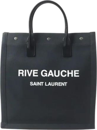 Saint Laurent Tweedehands Canvas handtassen - Heren - Vintage Shopper - Grijs - ONE Size - Leer - Vintage
