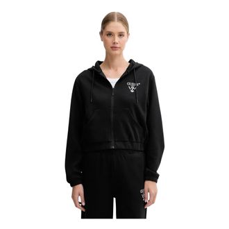 Guess Dames, Sweatshirts & Hoodies, Zwart, Maat: L Katoen