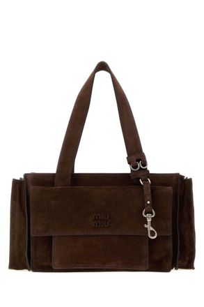 Miu Miu Dark Brown Utility Medium Shoulder Bag